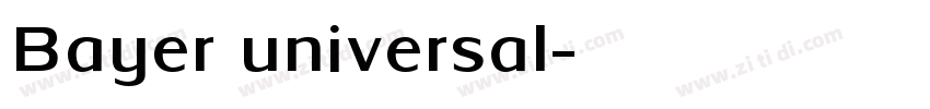 Bayer universal字体转换